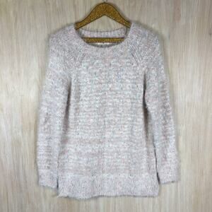 NWT Lou & Grey Confetti Eyelash Soft Fluffy Casual Knit Pullover Sweater Small